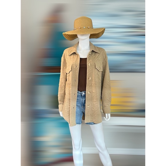 POLAGRAM Button up detailed light weight shacket S M L - Picture 3 of 6